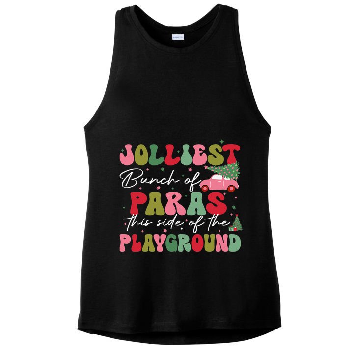 Jolliest Bunch Of Paras This Side Of The Playground Xmas Ladies PosiCharge Tri-Blend Wicking Tank