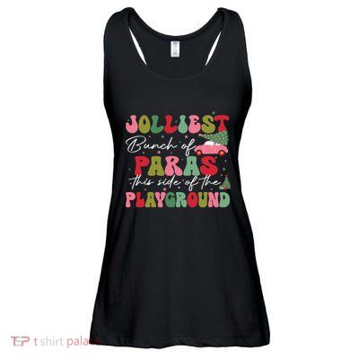 Jolliest Bunch Of Paras This Side Of The Playground Xmas Ladies Essential Flowy Tank