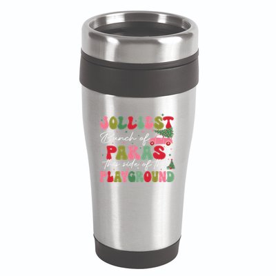 Jolliest Bunch Of Paras This Side Of The Playground Xmas 16oz Travel Tumbler