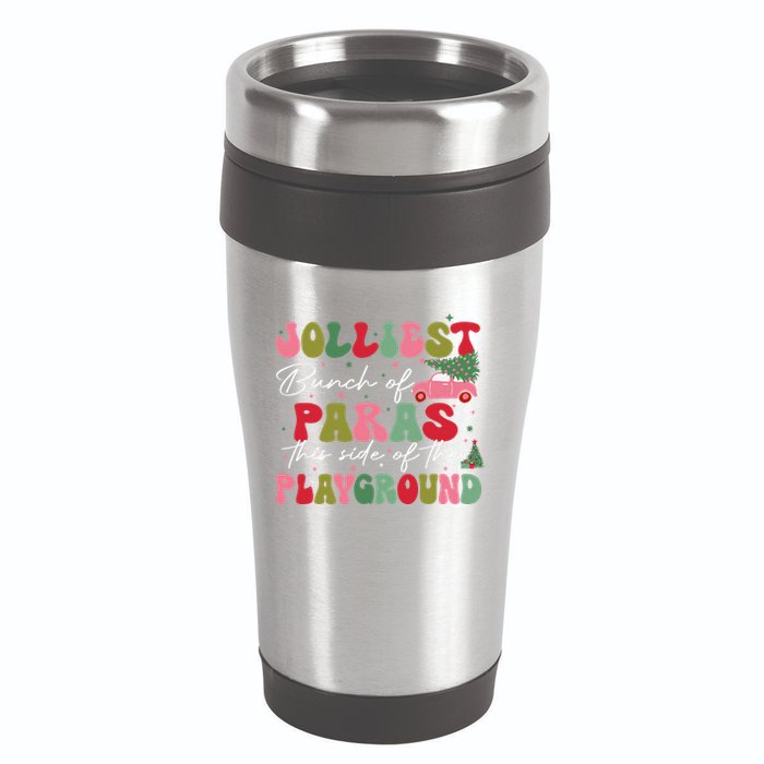 Jolliest Bunch Of Paras This Side Of The Playground Xmas 16oz Travel Tumbler