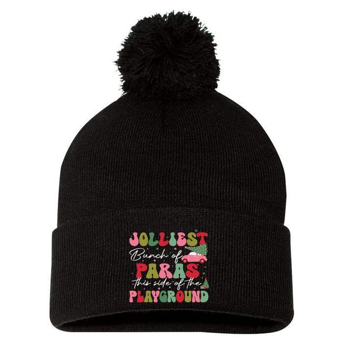 Jolliest Bunch Of Paras This Side Of The Playground Xmas Pom Pom 12in Knit Beanie