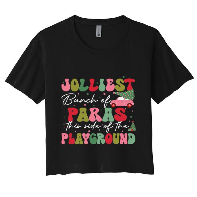 Jolliest Bunch Of Paras This Side Of The Playground Xmas Crop Top