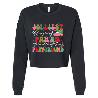 Jolliest Bunch Of Paras This Side Of The Playground Xmas Cropped Pullover Crew