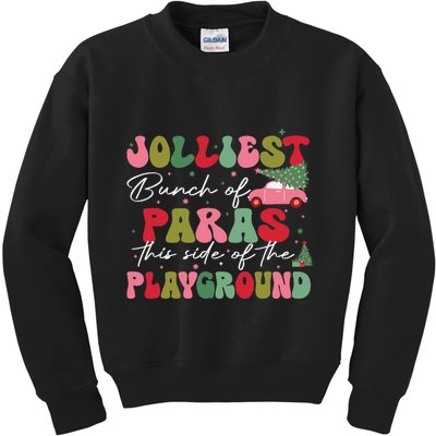 Jolliest Bunch Of Paras This Side Of The Playground Xmas Kids Sweatshirt