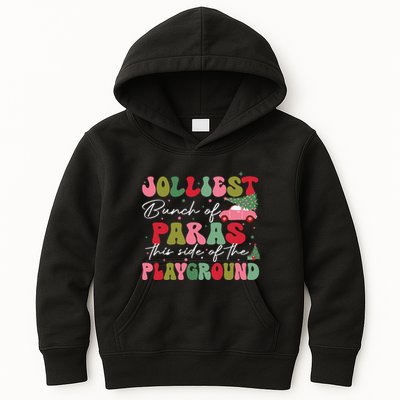 Jolliest Bunch Of Paras This Side Of The Playground Xmas Kids Hoodie