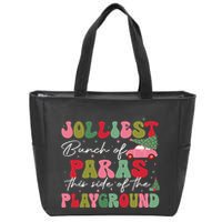 Jolliest Bunch Of Paras This Side Of The Playground Xmas Zip Tote Bag