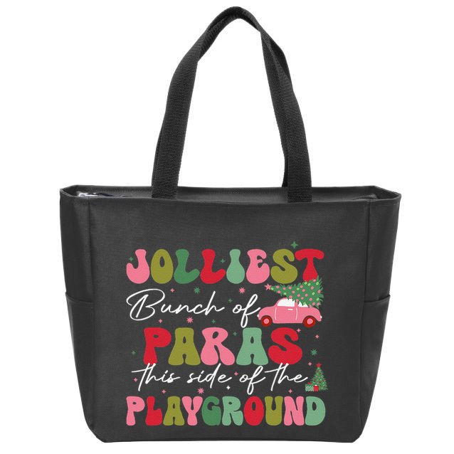 Jolliest Bunch Of Paras This Side Of The Playground Xmas Zip Tote Bag