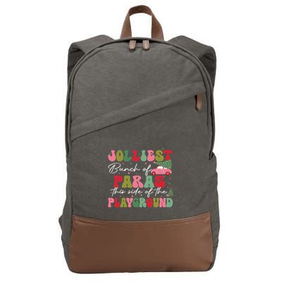 Jolliest Bunch Of Paras This Side Of The Playground Xmas Cotton Canvas Backpack