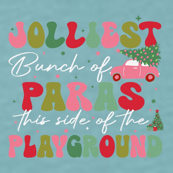 Jolliest Bunch Of Paras This Side Of The Playground Xmas Sueded Cloud Jersey T-Shirt