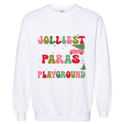 Jolliest Bunch Of Paras This Side Of The Playground Xmas Garment-Dyed Sweatshirt