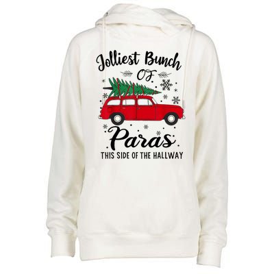 Jolliest Bunch Of Paras This Side Of The Hallway Xmas Womens Funnel Neck Pullover Hood