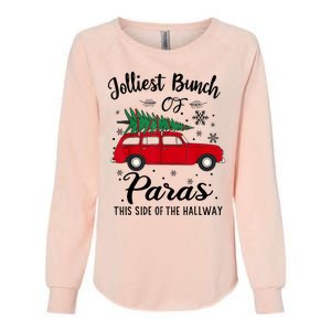 Jolliest Bunch Of Paras This Side Of The Hallway Xmas Womens California Wash Sweatshirt