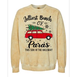 Jolliest Bunch Of Paras This Side Of The Hallway Xmas Colorblast Crewneck Sweatshirt