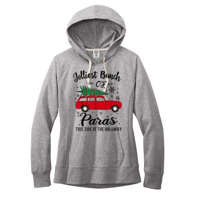 Jolliest Bunch Of Paras This Side Of The Hallway Xmas Women's Fleece Hoodie