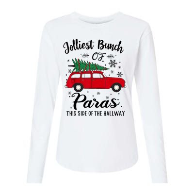 Jolliest Bunch Of Paras This Side Of The Hallway Xmas Womens Cotton Relaxed Long Sleeve T-Shirt