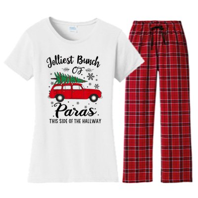 Jolliest Bunch Of Paras This Side Of The Hallway Xmas Women's Flannel Pajama Set