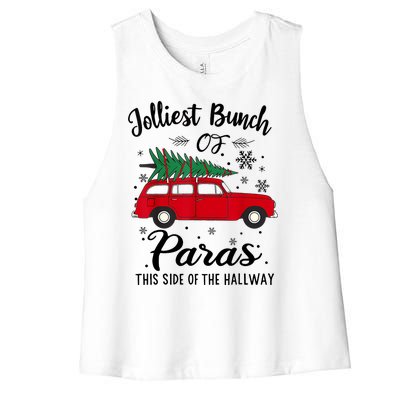 Jolliest Bunch Of Paras This Side Of The Hallway Xmas Women's Racerback Cropped Tank