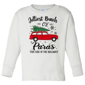 Jolliest Bunch Of Paras This Side Of The Hallway Xmas Toddler Long Sleeve Shirt