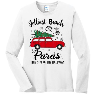 Jolliest Bunch Of Paras This Side Of The Hallway Xmas Ladies Long Sleeve Shirt