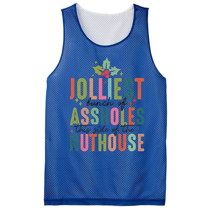 Jolliest Bunch Of Assholes This Side Of The Nut House Great Gift Mesh Reversible Basketball Jersey Tank