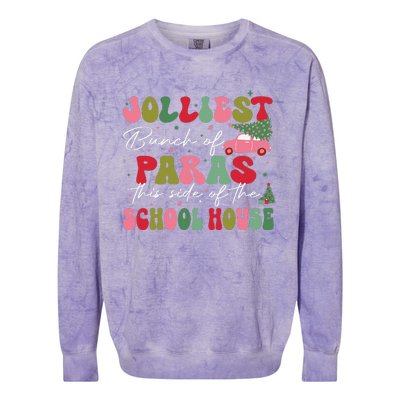 Jolliest Bunch Of Paras This Side Of The School House Xmas Colorblast Crewneck Sweatshirt