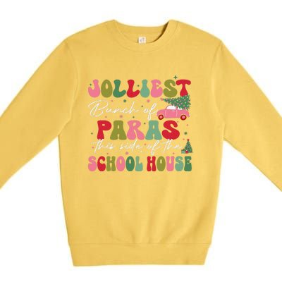 Jolliest Bunch Of Paras This Side Of The School House Xmas Premium Crewneck Sweatshirt