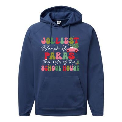 Jolliest Bunch Of Paras This Side Of The School House Xmas Performance Fleece Hoodie