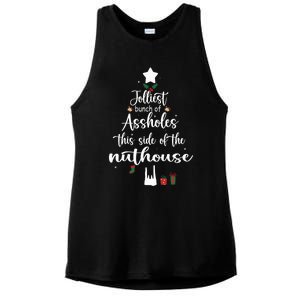 Jolliest Bunch Of Assholes This Side Of The Nut House Ladies PosiCharge Tri-Blend Wicking Tank