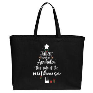 Jolliest Bunch Of Assholes This Side Of The Nut House Cotton Canvas Jumbo Tote