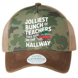 Jolliest Bunch Of Teachers This Side Of The Hallway Xmas Legacy Tie Dye Trucker Hat