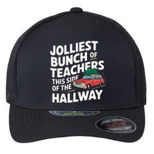 Jolliest Bunch Of Teachers This Side Of The Hallway Xmas Flexfit Unipanel Trucker Cap