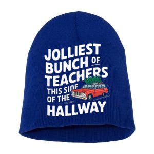 Jolliest Bunch Of Teachers This Side Of The Hallway Xmas Short Acrylic Beanie