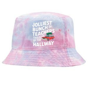 Jolliest Bunch Of Teachers This Side Of The Hallway Xmas Tie-Dyed Bucket Hat