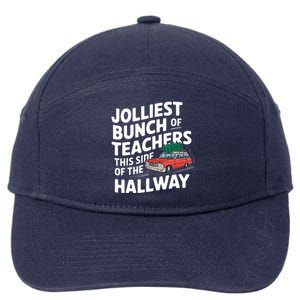 Jolliest Bunch Of Teachers This Side Of The Hallway Xmas 7-Panel Snapback Hat