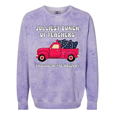 Jolliest Bunch Of Teachers This Side Of The Hallway Colorblast Crewneck Sweatshirt