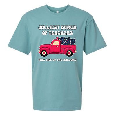 Jolliest Bunch Of Teachers This Side Of The Hallway Sueded Cloud Jersey T-Shirt