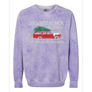 Jolliest Bunch Of Paras This Side Of The Hallway Christmas Colorblast Crewneck Sweatshirt