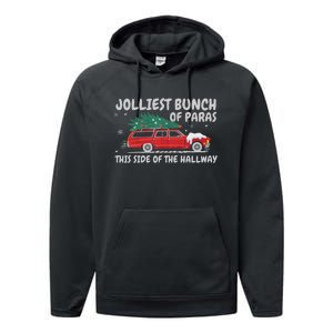 Jolliest Bunch Of Paras This Side Of The Hallway Christmas Performance Fleece Hoodie