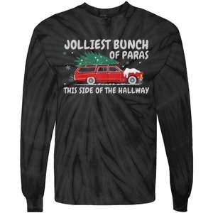 Jolliest Bunch Of Paras This Side Of The Hallway Christmas Tie-Dye Long Sleeve Shirt