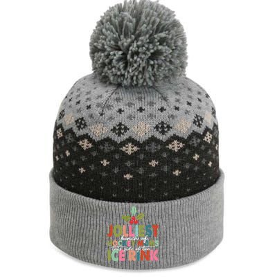 Jolliest Bunch Of Hockey Moms This Side Of The Ice Rink Cute Gift The Baniff Cuffed Pom Beanie