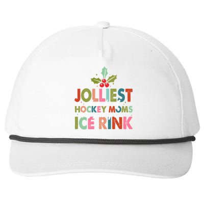 Jolliest Bunch Of Hockey Moms This Side Of The Ice Rink Cute Gift Snapback Five-Panel Rope Hat