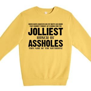 Jolliest Bunch Of Assholes Funny Christmas Vacation Premium Crewneck Sweatshirt