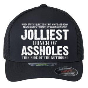 Jolliest Bunch Of Assholes Funny Christmas Vacation Flexfit Unipanel Trucker Cap