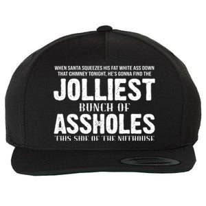 Jolliest Bunch Of Assholes Funny Christmas Vacation Wool Snapback Cap