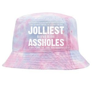 Jolliest Bunch Of Assholes Funny Christmas Vacation Tie-Dyed Bucket Hat