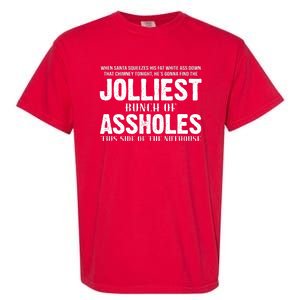 Jolliest Bunch Of Assholes Funny Christmas Vacation Garment-Dyed Heavyweight T-Shirt