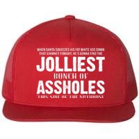 Jolliest Bunch Of Assholes Funny Christmas Vacation Flat Bill Trucker Hat