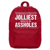 Jolliest Bunch Of Assholes Funny Christmas Vacation 16 in Basic Backpack