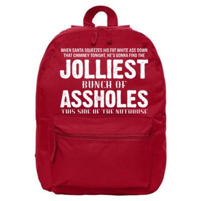 Jolliest Bunch Of Assholes Funny Christmas Vacation 16 in Basic Backpack