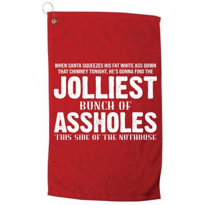 Jolliest Bunch Of Assholes Funny Christmas Vacation Golf Towel